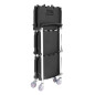 Petit chariot pliant en polypropylène Vogue 3 niveaux noir