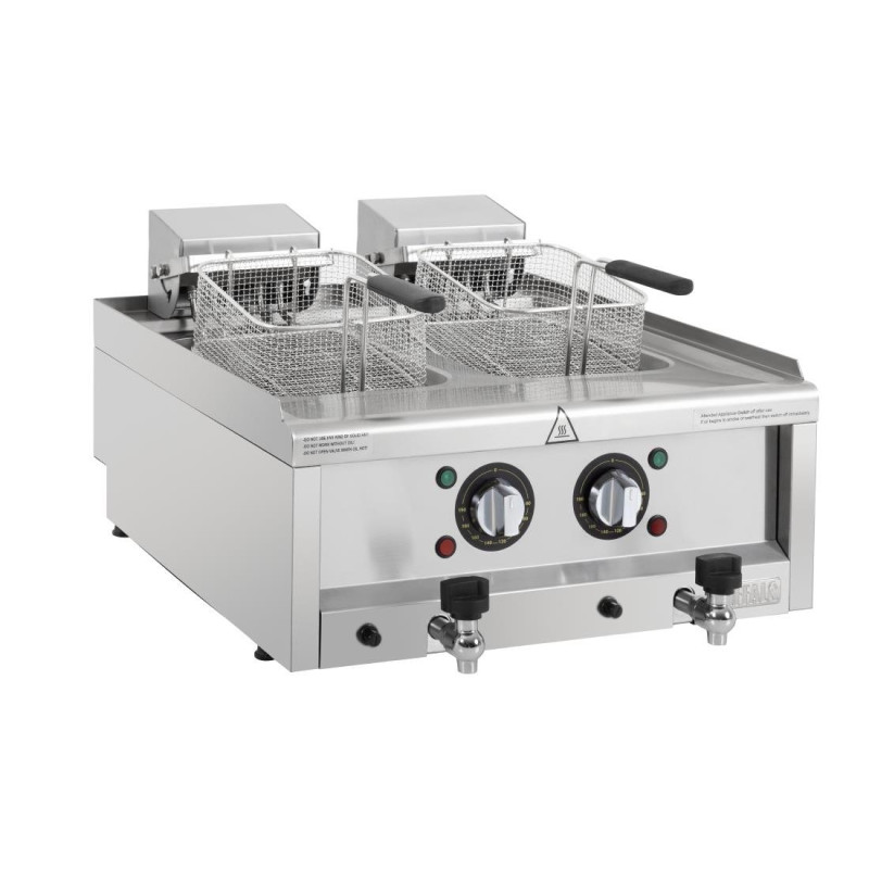 Friteuse électrique double Buffalo Série 600 2 x 8L Friteuse électrique double Buffalo Série 600 2 x 8L