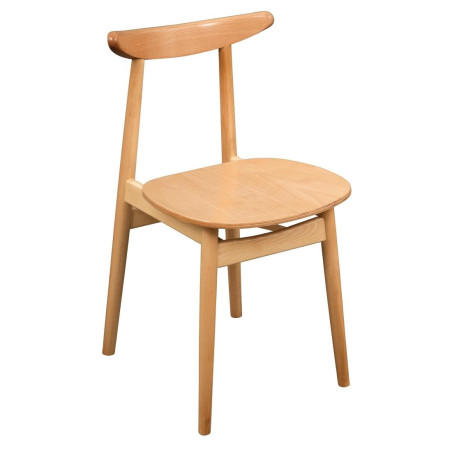 Chaises Fameg Cowhorn hêtre naturel (lot de 2)