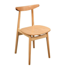 Chaises Fameg Cowhorn hêtre naturel (lot de 2)