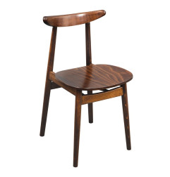 Chaises Fameg Cowhorn noyer naturel (lot de 2)