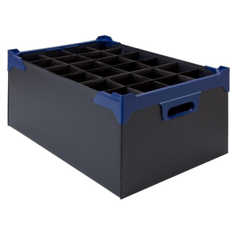 Boîte de transport pour verres à pied Beaumont 500x345x200mm (lot de 5) Boîte de transport pour verres à pied Beaumont 500x345x200mm (lot de 5)