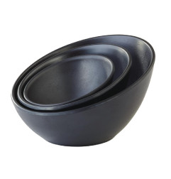 Bol incliné rond en mélamine APS Zen Noir 150 ml