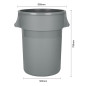 Poubelle ronde usage intensif Jantex 160L