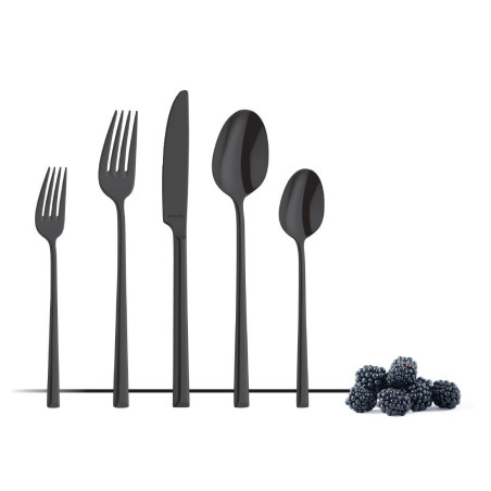 Fourchettes de table Amefa Metropole PVD noires (lot de 12)