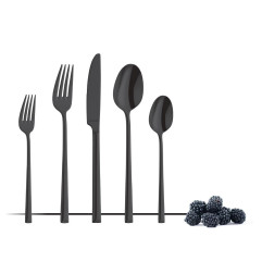 Fourchettes à dessert Amefa Metropole PVD noires (lot de 12)