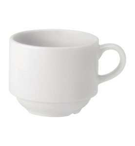 Tasses empilables Utopia Pure White 200 ml (lot de 24)