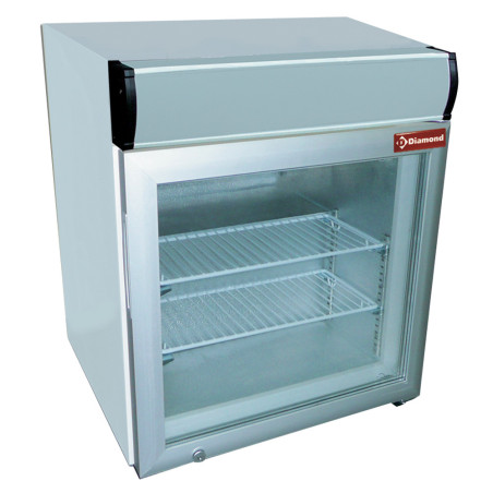Vitrine de table T° négative, 50 litres, avec caisson lumineux