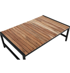 Table basse en acier et acacia Bolero 1 200x800mm
