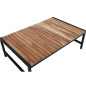 Table basse en acier et acacia Bolero 1 200x800mm