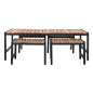 Table basse en acier et acacia Bolero 1 200x800mm