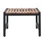 Tabourets de bar bas en acier et acacia Bolero (lot de 4)