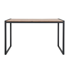 Table de bar industrielle en acier et acacia Bolero 1800x900mm