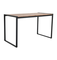 Table de bar industrielle en acier et acacia Bolero 1800x900mm