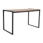 Table de bar industrielle en acier et acacia Bolero 1800x900mm