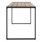 Table de bar industrielle en acier et acacia Bolero 1800x900mm