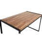 Table de bar industrielle en acier et acacia Bolero 1800x900mm