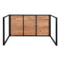 Table de bar industrielle en acier et acacia Bolero 1800x900mm
