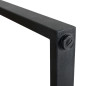 Table de bar industrielle en acier et acacia Bolero 1800x900mm