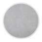 Plateau de table extérieur rond en verre trempé Bolero effet pierre gris clair bord blanc 580 mm