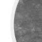 Plateau de table extérieur rond en verre trempé Bolero effet pierre foncée bord blanc 580mm