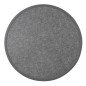 Plateau de table extérieur rond en verre trempé Bolero noir brossé bord gris 580mm