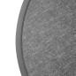 Plateau de table extérieur rond en verre trempé Bolero noir brossé bord gris 580mm