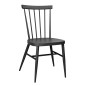 Chaises en aluminium Bolero Windsor noires (lot de 4)