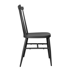 Chaises en aluminium Bolero Windsor noires (lot de 4)