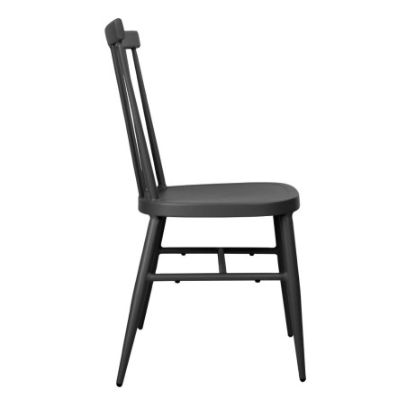 Chaises en aluminium Bolero Windsor noires (lot de 4)