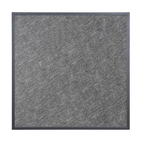 Plateau de table extérieur carré en verre trempé Bolero noir brossé bord gris 700 mm
