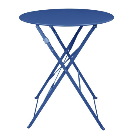 Table de terrasse ronde Bolero Perth bleu marine foncé