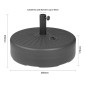Pied de parasol en plastique noir Bolero 40L