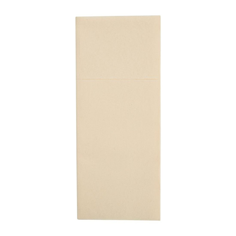 Serviettes pochettes Airlaid Fiesta Recyclable Premium Tablin crème 48x40cm (lot de 400)