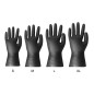 Gants vinyle non poudrés Hygiplas noirs L (lot de 100)