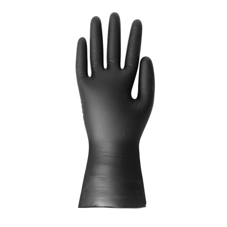Gants vinyle non poudrés Hygiplas noirs S (lot de 100)