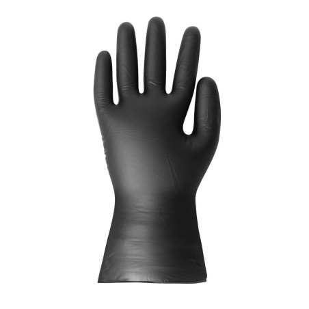 Gants vinyle non poudrés Hygiplas noirs XL (lot de 100)