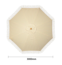 Parasol rond à rayures Bolero Sicile 2,5m 