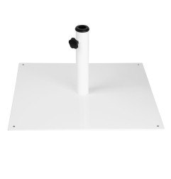 Pied de parasol plat en métal Bolero blanc 18kg