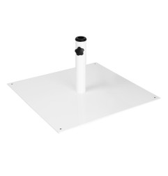 Pied de parasol plat en métal Bolero blanc 18kg