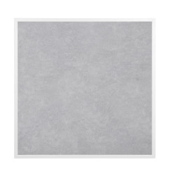 Plateau de table extérieur carré en verre trempé Bolero effet pierre gris clair bord blanc 700 mm