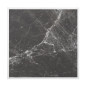 Plateau de table extérieur carré en verre trempé Bolero effet granit foncé bord blanc 700 mm