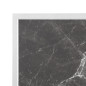 Plateau de table extérieur carré en verre trempé Bolero effet granit foncé bord blanc 700 mm
