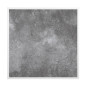 Plateau de table extérieur carré en verre trempé Bolero effet pierre foncée bord blanc 700 mm