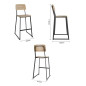 Tabourets hauts d'intérieur en bois Bolero Beaufort (lot de 2)