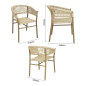 Fauteuils en corde naturelle tressée Bolero Florence (lot de 2) Fauteuils en corde naturelle tressée Bolero Florence (lot de 2)