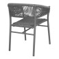 Fauteuils en corde grise tressée Bolero Florence (lot de 2) Fauteuils en corde grise tressée Bolero Florence (lot de 2)