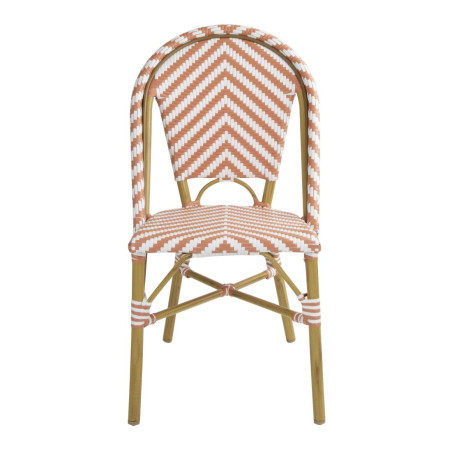 Chaises style parisien en rotin Bolero corail (lot de 2)