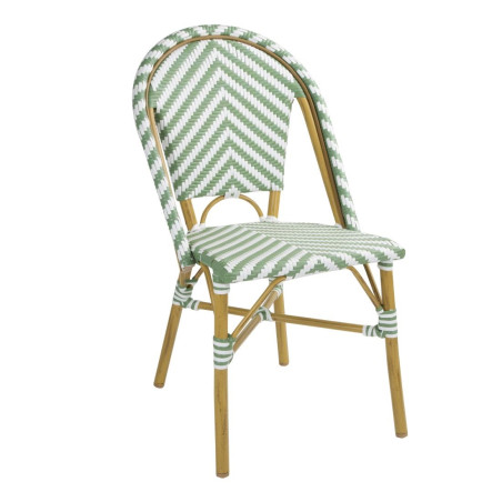 Chaises style parisien en rotin Bolero vert clair (lot de 2)