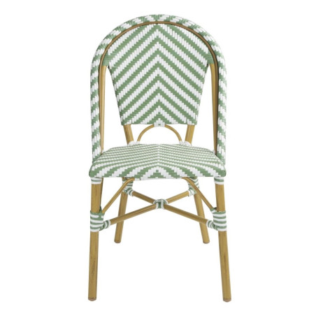 Chaises style parisien en rotin Bolero vert clair (lot de 2)